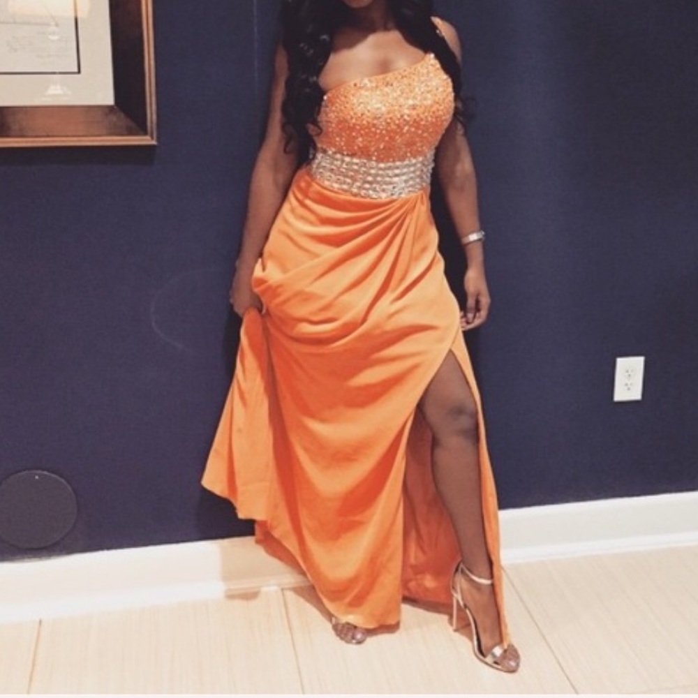 Orange Evening Gown